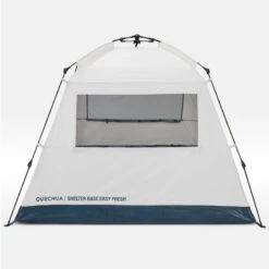 Quechua Abri De Camping 4 Places - Base Easy Fresh - Polyvalent, Instantané à Arceaux -Camping En Plein Air abri de camping 4 places base easy fresh polyvalent instantane a arceaux 4