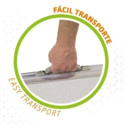 AKTIVE - Table Pliante Avec 2 Tabourets Et Poignée De Transpor, Gris -Camping En Plein Air aktive table pliante avec 2 tabourets et poignee de transpor gris 2