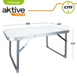 AKTIVE - Table Pliante . Table Basse Blanche En Aluminium - 40x60x40 Cm 8 AKTIVE - Table Pliante . Table Basse Blanche En Aluminium - 40x60x40 Cm -Camping En Plein Air aktive table pliante table basse blanche en aluminium 40x60x40 cm 3
