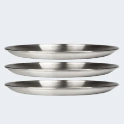 Assiette Plate De Camping | Diamètre Env. 23 Cm | Acier Inox | 3 Assiettes -Camping En Plein Air assiette plate de camping diametre env 23 cm acier inox 3 assiettes 6