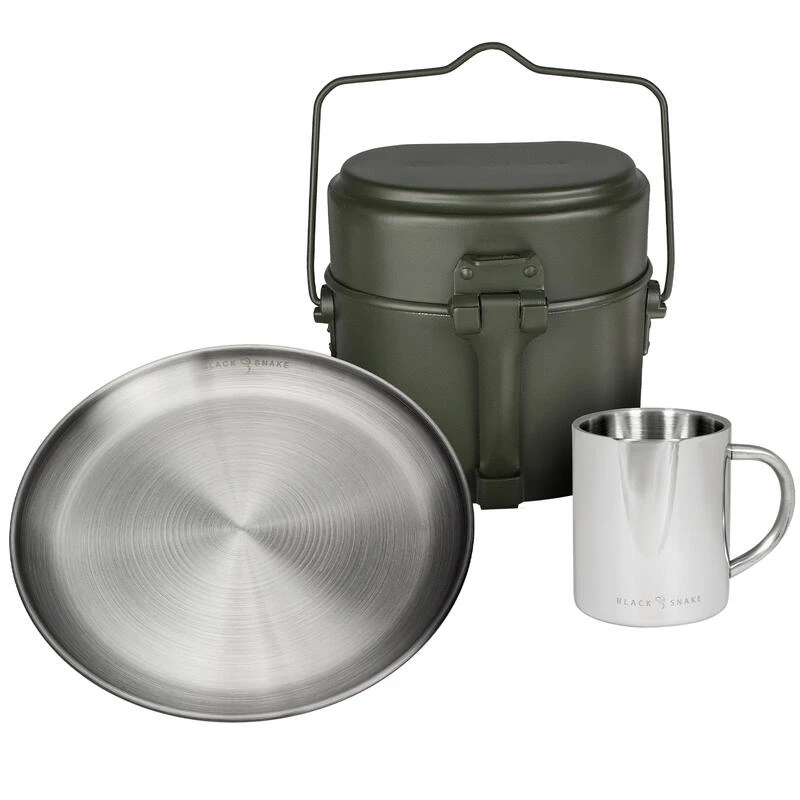Batterie De Cuisine De Camping, Assiette Plate Et Tasse Isotherme Set 1 Batterie De Cuisine De Camping, Assiette Plate Et Tasse Isotherme Set