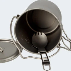 Batterie De Cuisine De Camping Set | Casseroles + Fourchette/Cuillère | Titane 9 Batterie De Cuisine De Camping Set | Casseroles + Fourchette/Cuillère | Titane -Camping En Plein Air batterie de cuisine de camping set casseroles fourchettecuillere titane 2