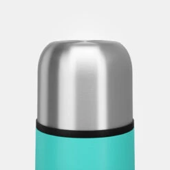 Quechua Bouteille Isotherme Inox 0,4L Avec Gobelet Pour La Randonnée - Turquoise 13 Quechua Bouteille Isotherme Inox 0,4L Avec Gobelet Pour La Randonnée - Turquoise -Camping En Plein Air bouteille isotherme inox 04l avec gobelet pour la randonnee turquoise 3