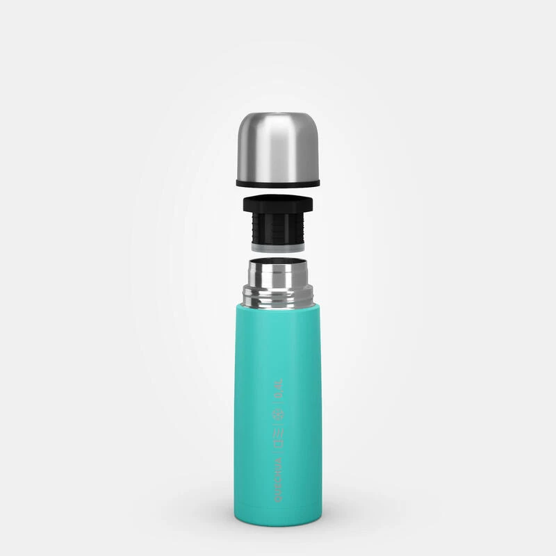 Quechua Bouteille Isotherme Inox 0,4L Avec Gobelet Pour La Randonnée - Turquoise 8 Quechua Bouteille Isotherme Inox 0,4L Avec Gobelet Pour La Randonnée - Turquoise – Image 8