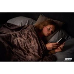 Couverture Électrique Luvego Avec Polaire/Sherpa - Brun Foncé -Camping En Plein Air couverture electrique luvego avec polairesherpa brun fonce 6