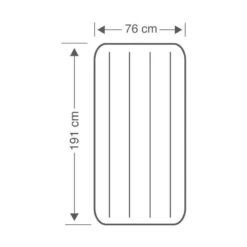 Intex Downy Jr. Twin Airbed - Lit Gonflable - 191x76x25cm - Avec Accessoires -Camping En Plein Air downy jr twin airbed lit gonflable 191x76x25cm avec accessoires 3