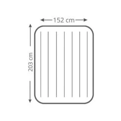 Intex Downy Queen Airbed - Lit Gonflable - 203x152x25cm - Avec Accessoires -Camping En Plein Air downy queen airbed lit gonflable 203x152x25cm avec accessoires 3