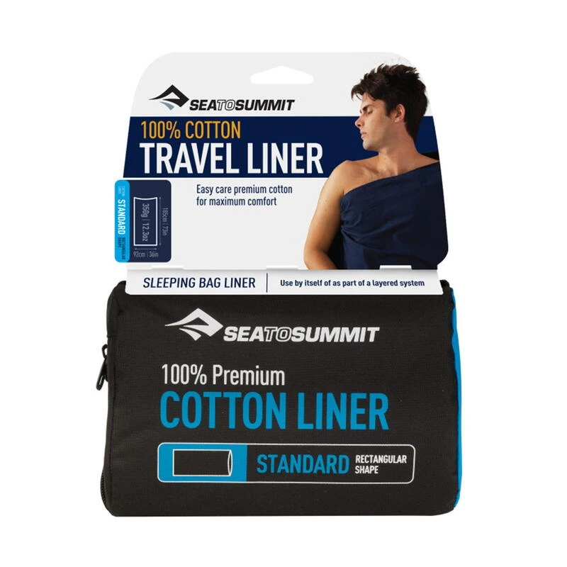 Drap De Sac Sea To Summit Coton Rectangular Navy 2 Drap De Sac Sea To Summit Coton Rectangular Navy – Image 2