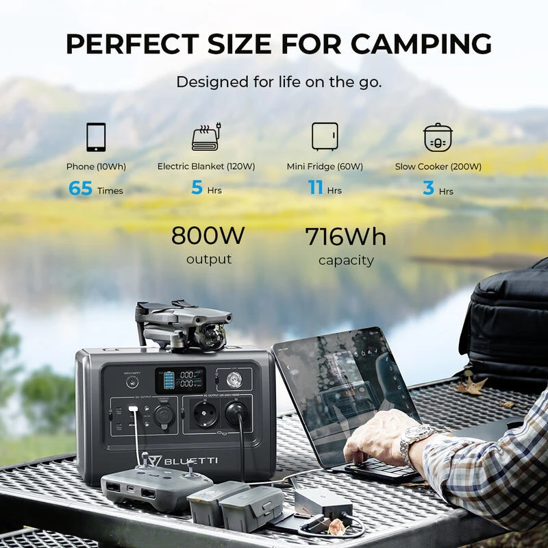 Générateur Solaire BLUETTI EB70 716Wh 2 Générateur Solaire BLUETTI EB70 716Wh – Image 2