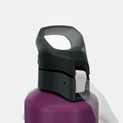 Quechua Gourde Alu 1L Avec Bouchon à Ouverture Rapide Pour La Randonnée - Violet -Camping En Plein Air gourde alu 1l avec bouchon a ouverture rapide pour la randonnee violet 5