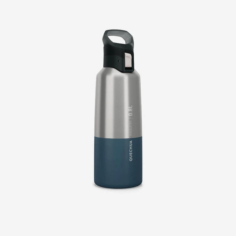 Quechua Gourde Isotherme Inox 0,8L Bouchon à Ouverture Rapide Pour La Randonnée - Bleu 1 Quechua Gourde Isotherme Inox 0,8L Bouchon à Ouverture Rapide Pour La Randonnée - Bleu