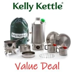 Kelly Kettle Kit 'Base Camp' Ultime - Acier Inoxydable NOUVEAU -Camping En Plein Air kelly kettle kit base camp ultime acier inoxydable nouveau 2