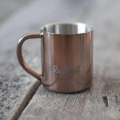 Camping En Plein Air 39 Lemmel Mug Isolé à Double Paroi - Acier Inoxydable/Cuivre - Logo Lemmel