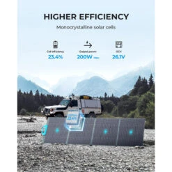 Panneau Solaire BLUETTI PV200 | 200 W -Camping En Plein Air panneau solaire bluetti pv200 200 w 2