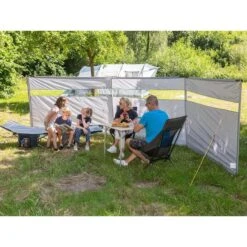 Paravent De Camping Bora - Brise-Vue - 4,5 X 1,4 M - Résistant Au Vent - Gris -Camping En Plein Air paravent de camping bora brise vue 45 x 14 m resistant au vent gris 2