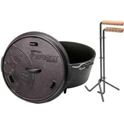 Petromax Dutch Oven FT3-3QT (avec Pieds) Et LĂšve-couvercle Professionnel