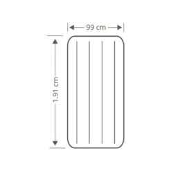 Intex Prestige Downy Jr. Twin Airbed - Lit Gonflable - 191x99x25cm - Avec Accessoires -Camping En Plein Air prestige downy jr twin airbed lit gonflable 191x99x25cm avec accessoires 3