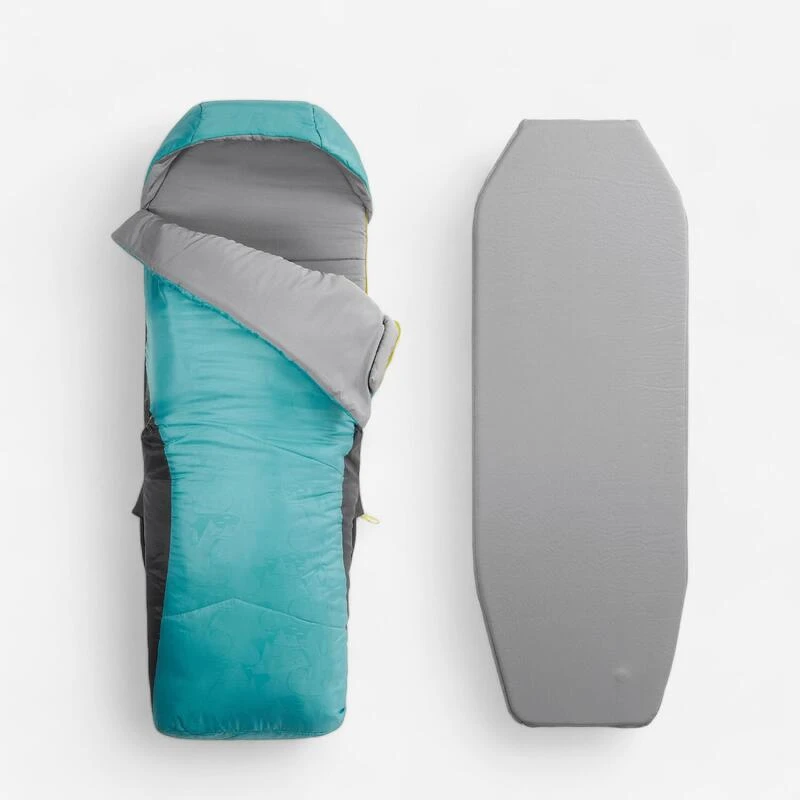 Quechua SAC DE COUCHAGE ENFANT 2 EN 1 - SLEEPIN BED JUNIOR 10°C BLEU 1 Quechua SAC DE COUCHAGE ENFANT 2 EN 1 - SLEEPIN BED JUNIOR 10°C BLEU