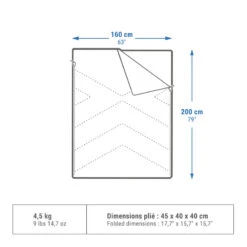 Camping En Plein Air -Camping En Plein Air sac de couchage pour le camping arpenaz 10 coton double 2 personnes 1