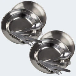 Set Couverts De Camping Et Assiette Creuse & Plate | 2 Personnes -Camping En Plein Air set couverts de camping et assiette creuse and plate 2 personnes 2