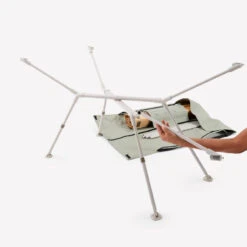 Quechua TABLE DE CAMPING COMPACTE 4/6 PERSONNES - PLATEAU BOIS - POCHE DE RANGEMENT -Camping En Plein Air table de camping compacte 46 personnes plateau bois poche de rangement 5