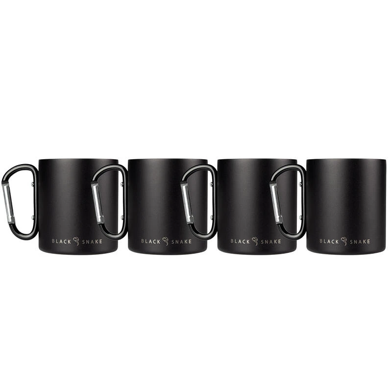 Tasse Thermique De Camping 300 Ml | Mousqueton | Acier Inoxydable | 4 Gobelets 1 Tasse Thermique De Camping 300 Ml | Mousqueton | Acier Inoxydable | 4 Gobelets