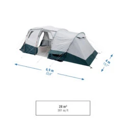 Quechua Tente à Arceaux De Camping - Arpenaz 6.3 F&B - 6 Personnes - 3 Chambres -Camping En Plein Air tente a arceaux de camping arpenaz 63 f and b 6 personnes 3 chambres 2