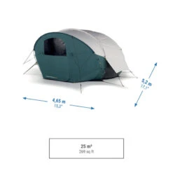 Quechua Tente Bulle De Camping - AirSeconds Skyview Polycoton - 2 Personnes - 1 Chambre -Camping En Plein Air tente bulle de camping airseconds skyview polycoton 2 personnes 1 chambre 3