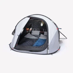 Quechua Tente De Camping - 2 SECONDS - 2 Places - Fresh & Black -Camping En Plein Air tente de camping 2 seconds 2 places fresh and black 3