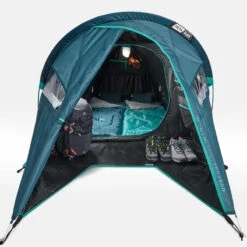 Quechua Tente De Camping - MH100 XL - 2 Places - Fresh & Black 14 Quechua Tente De Camping - MH100 XL - 2 Places - Fresh & Black -Camping En Plein Air tente de camping mh100 xl 2 places fresh and black 4