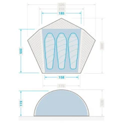 Tente Dôme De Trekking - 3 Places - MT900 12 Tente Dôme De Trekking - 3 Places - MT900 -Camping En Plein Air tente dome de trekking 3 places mt900 2