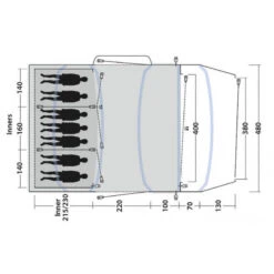 Tente Gonflable Outwell Jacksondale 7PA -Camping En Plein Air tente gonflable outwell jacksondale 7pa 2