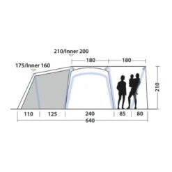 Tente Gonflable Outwell Oakdale 5PA -Camping En Plein Air tente gonflable outwell oakdale 5pa 3