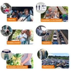 Toilette D'urgence Jonhy Wee, 3 Pièces -Camping En Plein Air toilette durgence jonhy wee 3 pieces 6